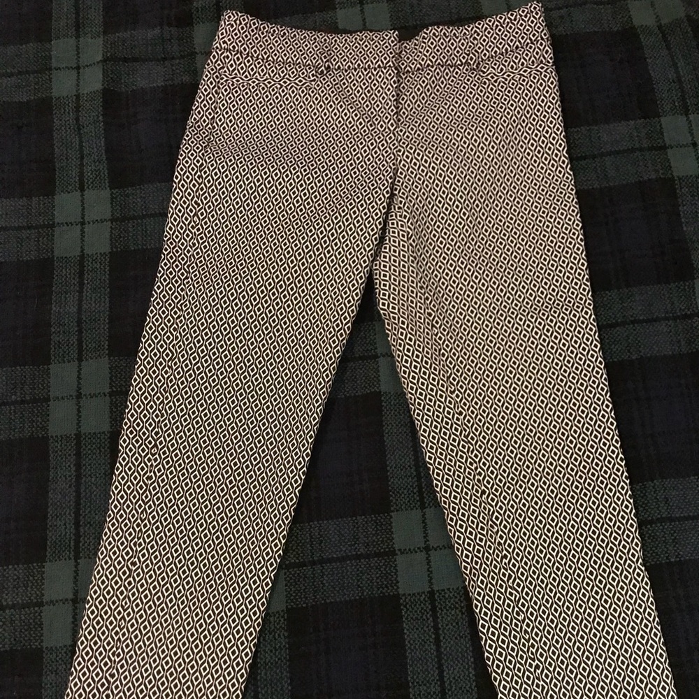 Black and white dress pants
